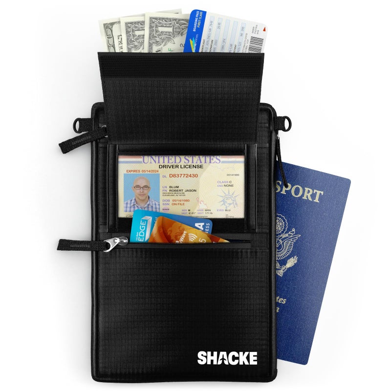 Shacke Neck Pouch - RFID Passport Holder and 2 in 1 Belt Wallet - Image 4
